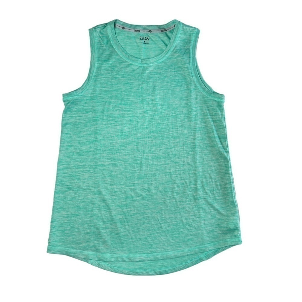 ZELOS Green Sleeveless Lightweight Golf Tennis Running Workout Top Size S